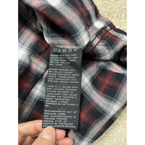 Harley Davidson Motorcycles Genuine Merchandise Plaid Flannel Dress Shirt 2XL - Picture 7 of 10